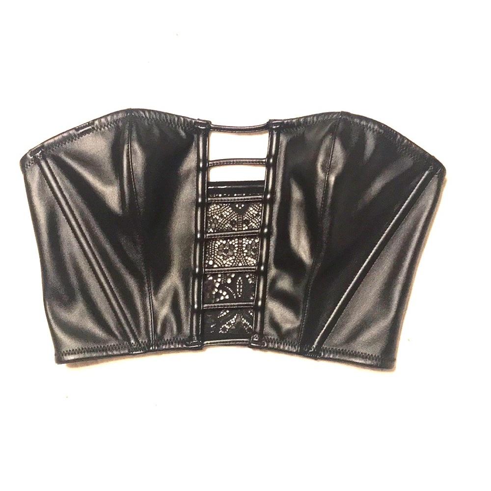 Faux Leather Bustier/Bralette